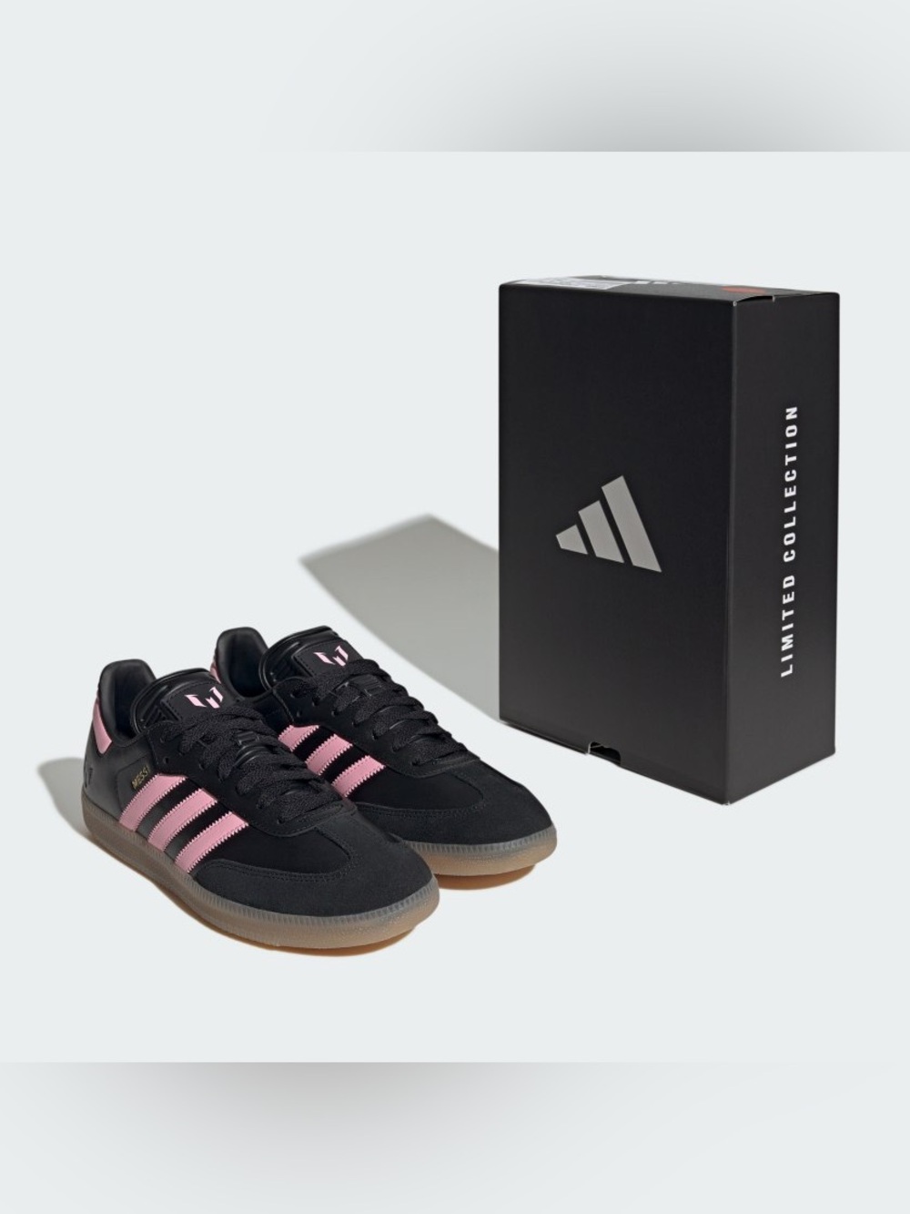Adidas Samba Messi Sneakers- Black/Pink 8M 10 W BNWT SOLD OUT UNISEX shoe